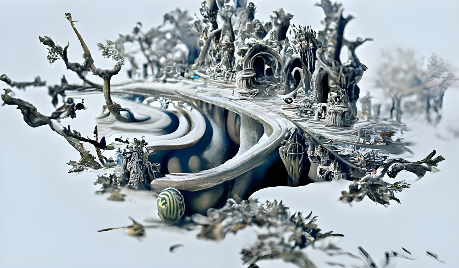 Surreal Alice in Wonderland Landscape, Digital Matte Paintin...