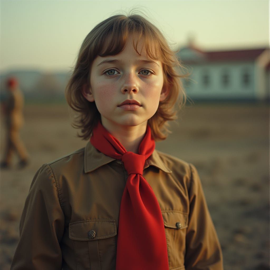 Confident Soviet Pioneer Leader of 1977