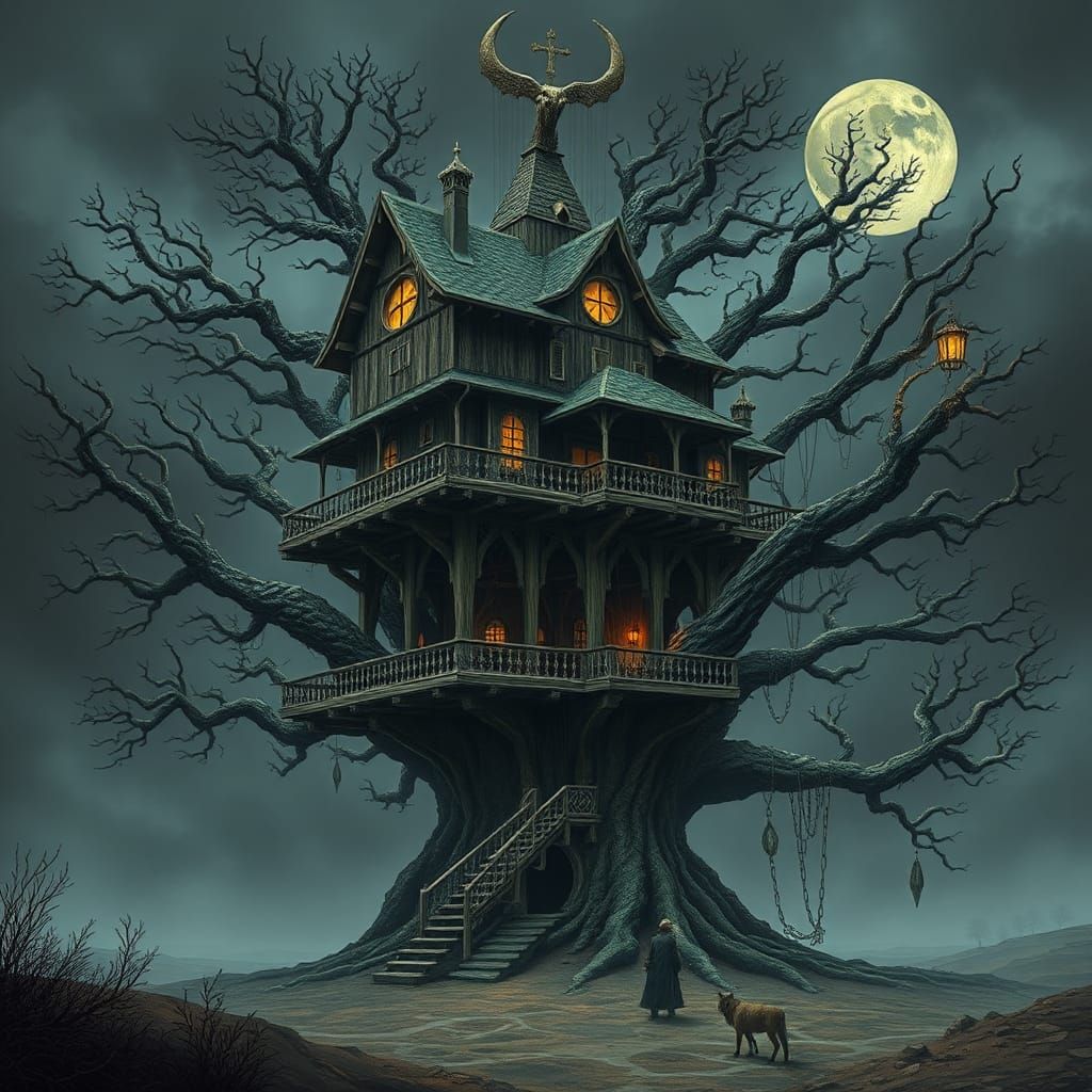 Gigantic Satanic Treehouse Image