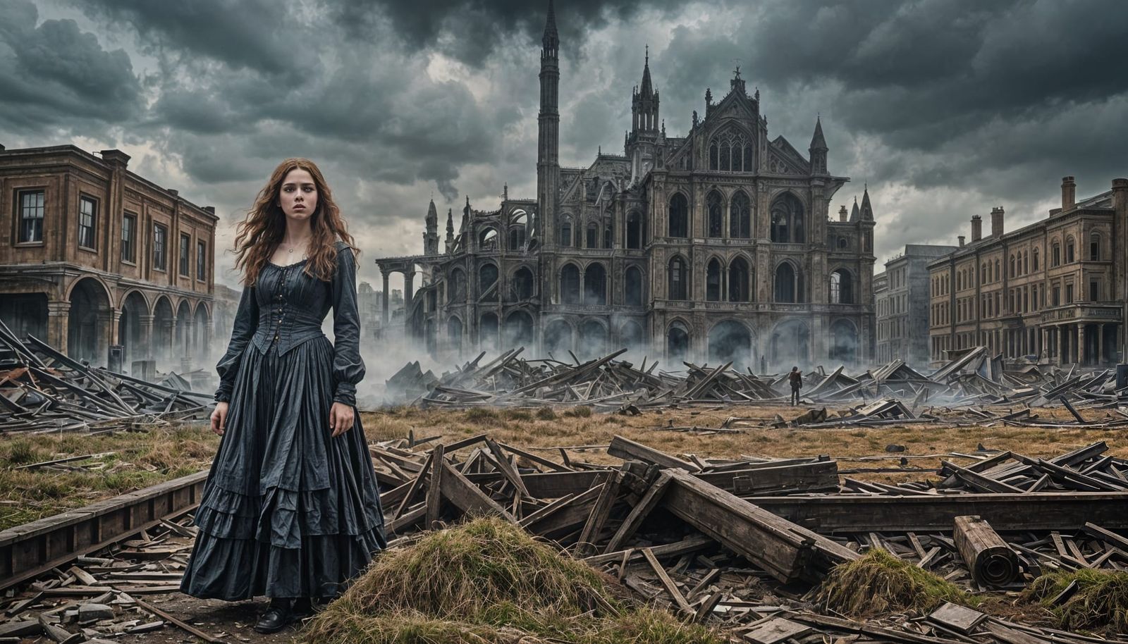 Dystopian Vision in Pre-Raphaelite Style