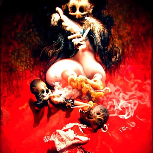 Surreal Horror: Melting Dolls in Oil