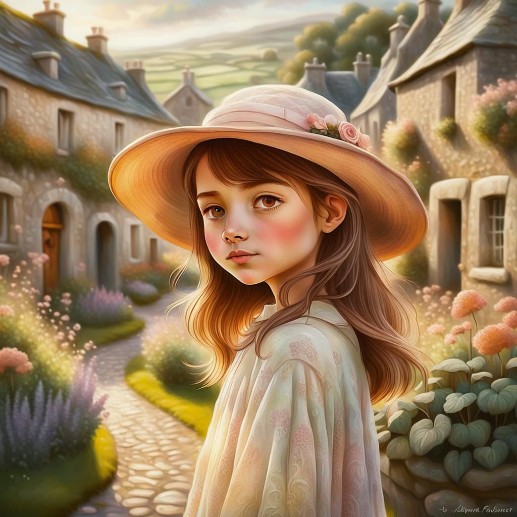 Girl in village