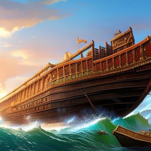 Hyperrealistic Noah's Ark Splash Art