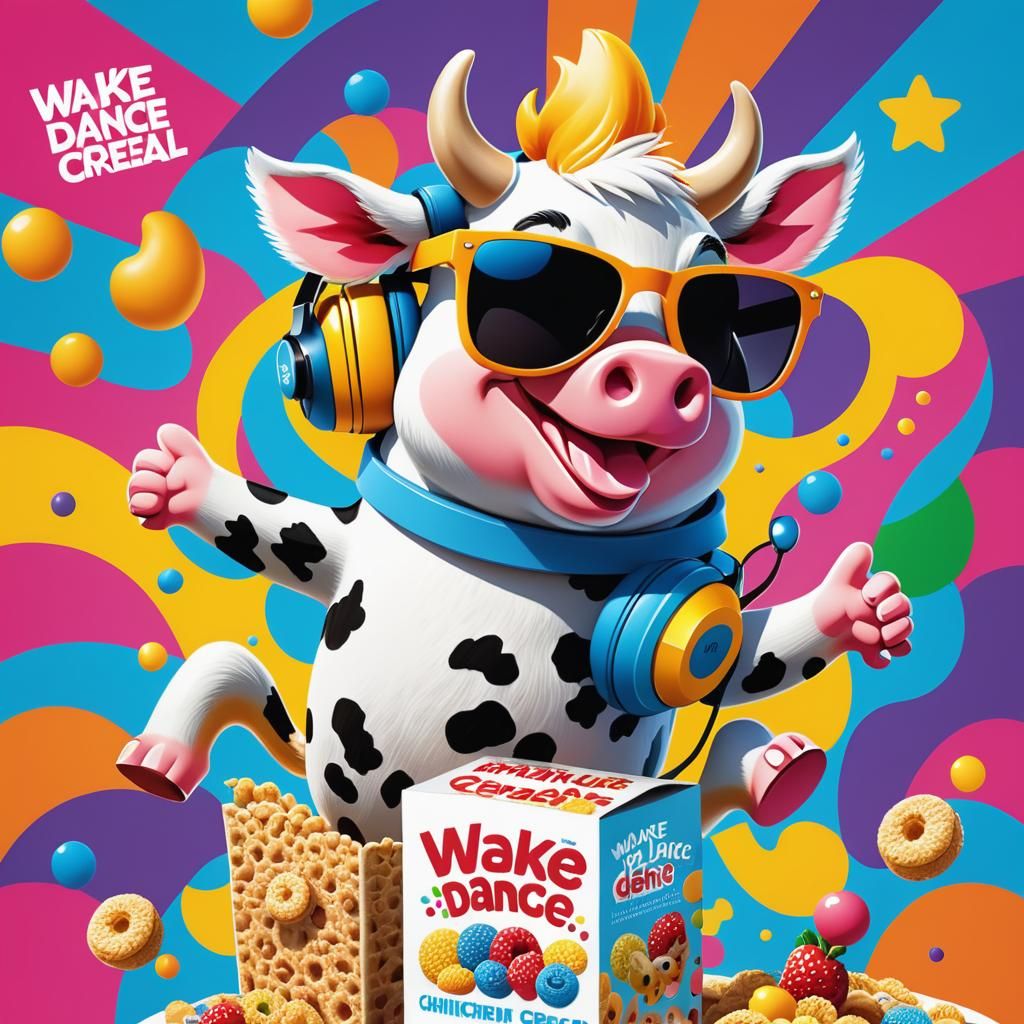 Cereal box with funny animals