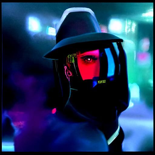Cyberpunk Beauty in Neon Dystopia