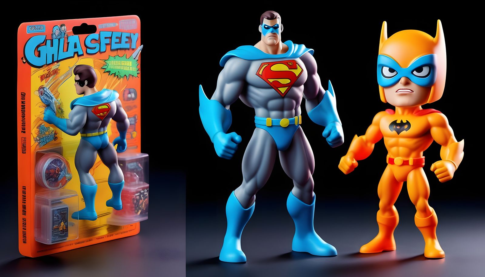 Retro Sci-Fi Superhero Action Figure in Vintage-Style Packag...