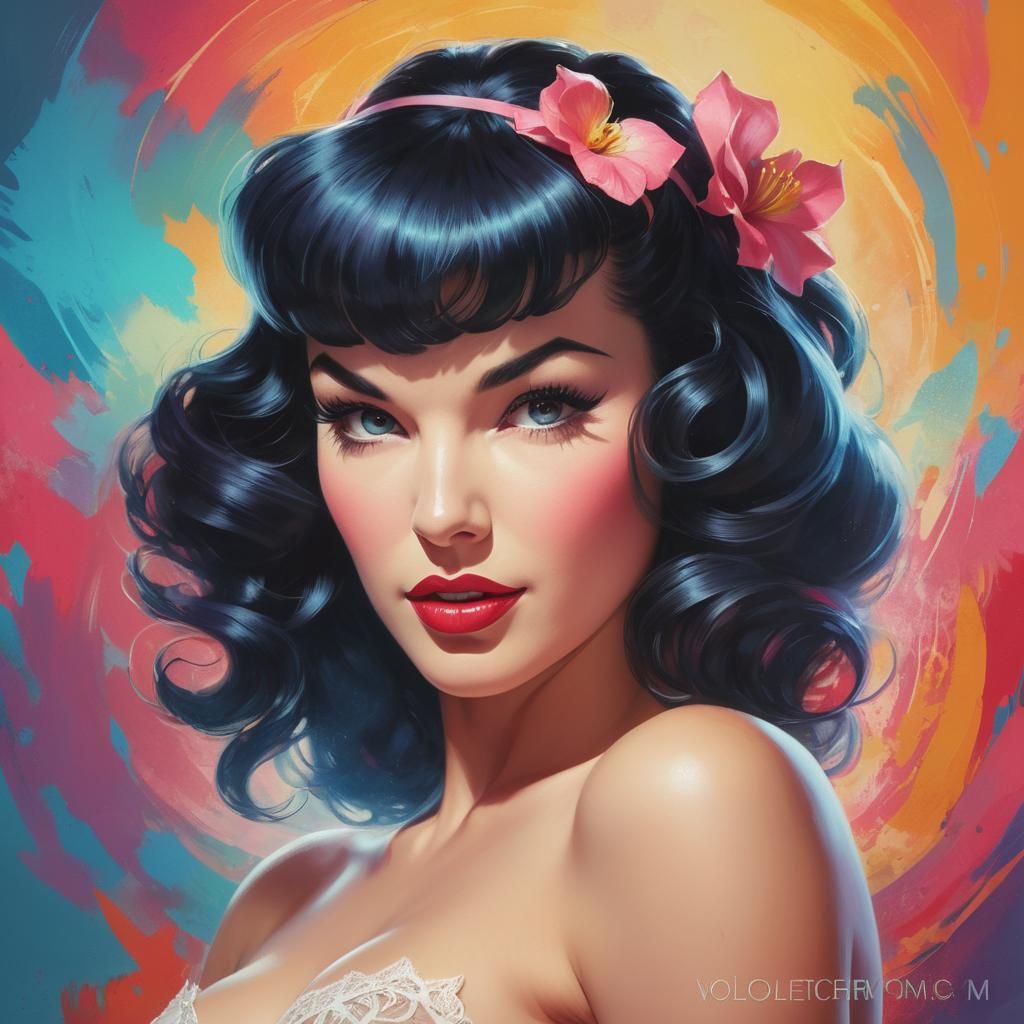 Bettie Page Inspired Pin-Up Portrait