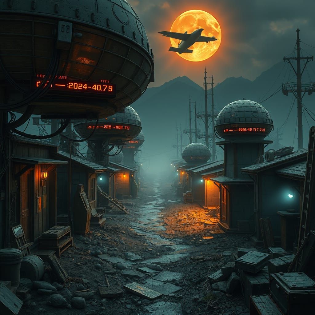 Hyperrealistic Solarpunk Settlement in Cinematic Style