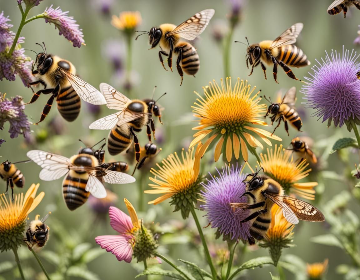 Bees and Butterflies: A Pollen Gathering Collaboration