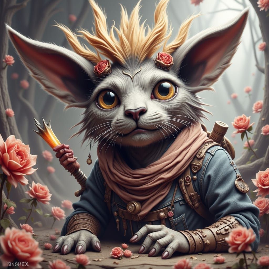 Abstract Creature in Dreamlike Flux