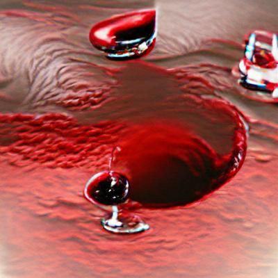 Blood Splatter Digital Art