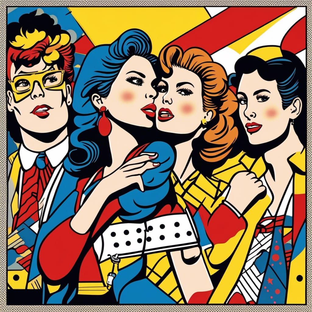 Boston Friends Enjoy 80s Music in Lichtenstein Style