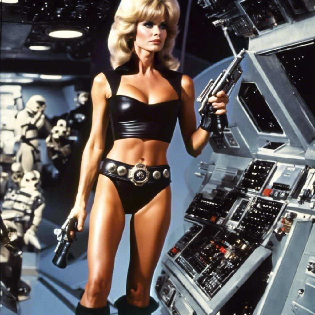 Loni Anderson as a Space Pirate on Imperial Ship