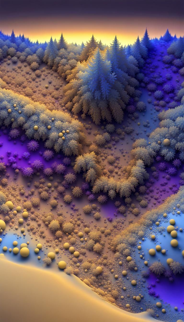 vanilla, Blue raspberry Sherbet Ice Cream Fractal