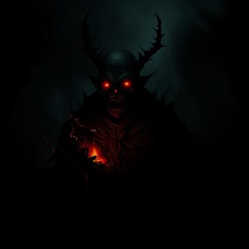 Grotesque Creature Emerges from Shadows in Dark Fantasy Horr...