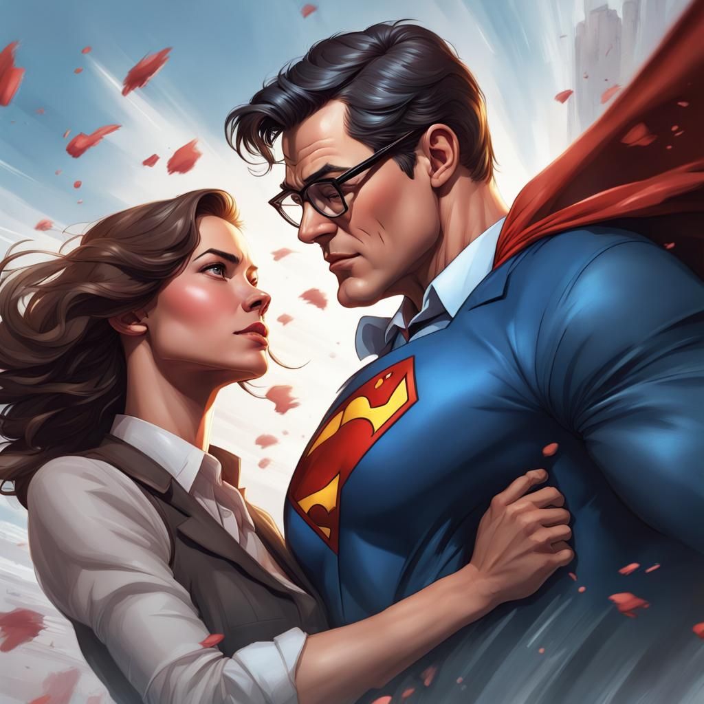 Dynamic Portrait of Clark Kent and Lois Lane