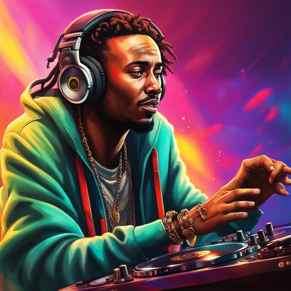 Ethiopian DJ Rophnan Performance in Hyperrealistic Splash Ar...