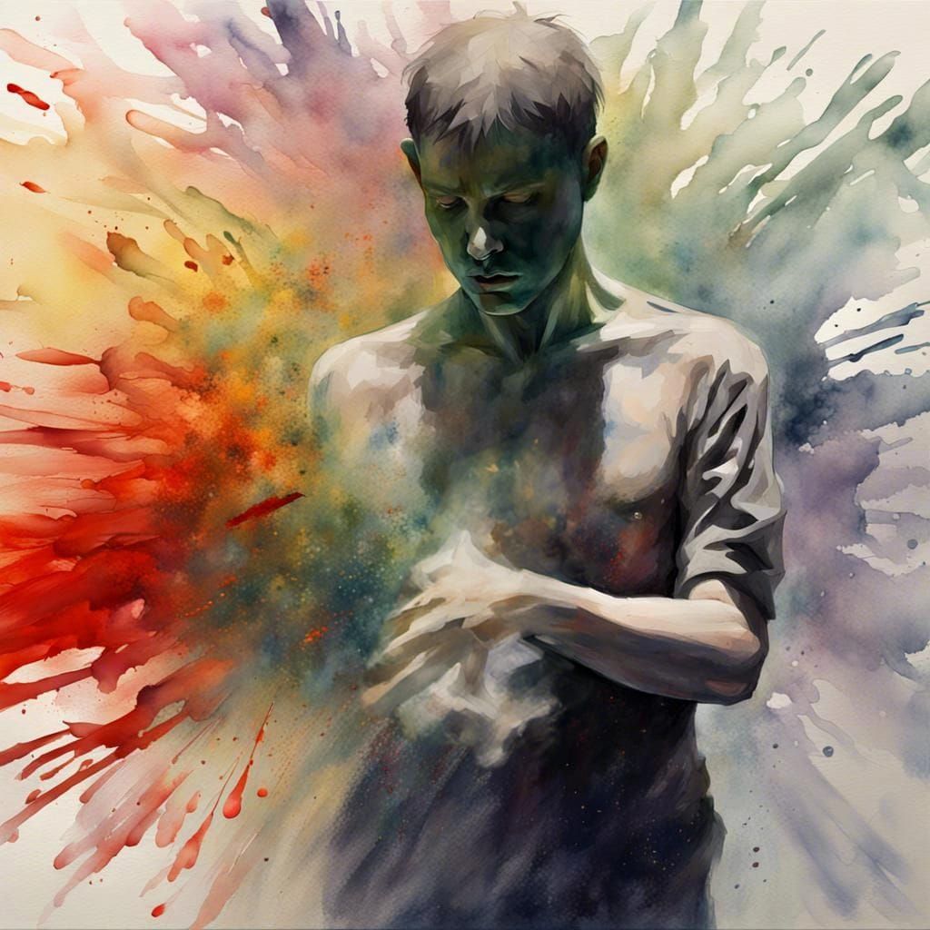 Artistic representation of a trauma