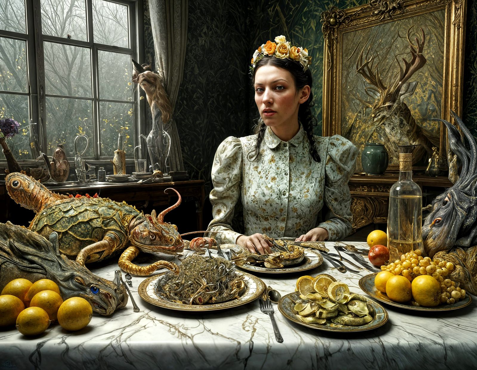 Photorealistic Bizarre Art with Cinematic Lighting in 8K