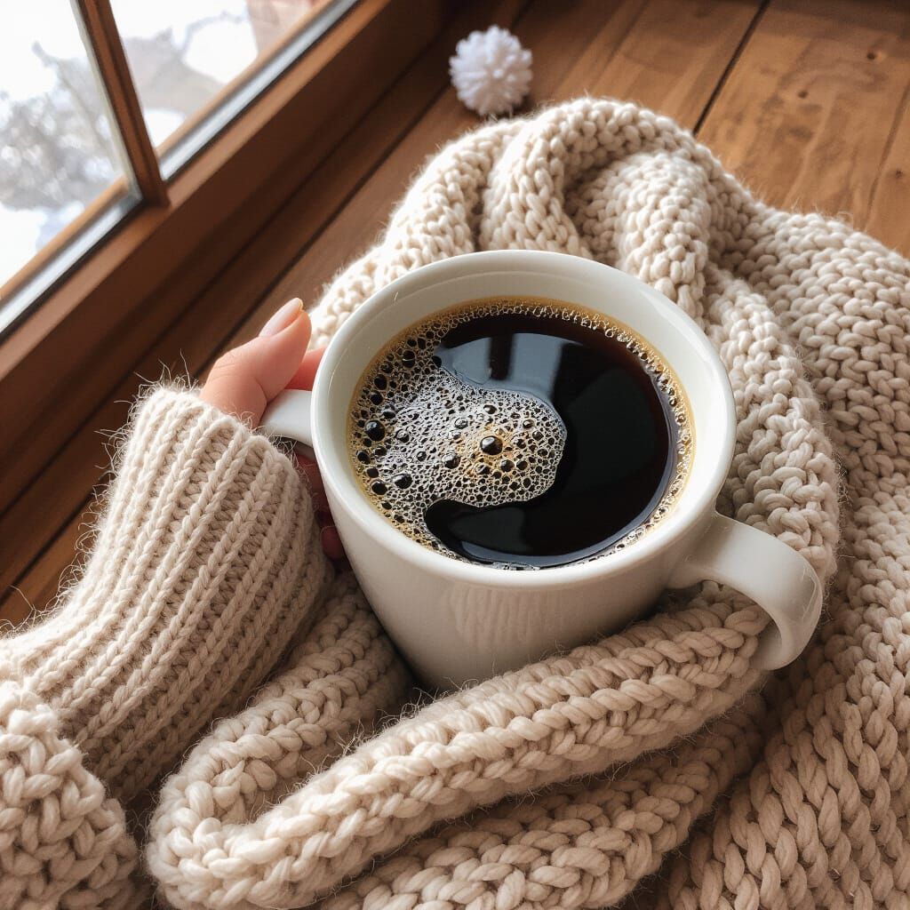 Cozy Coffee Morning on a Cold Weekend