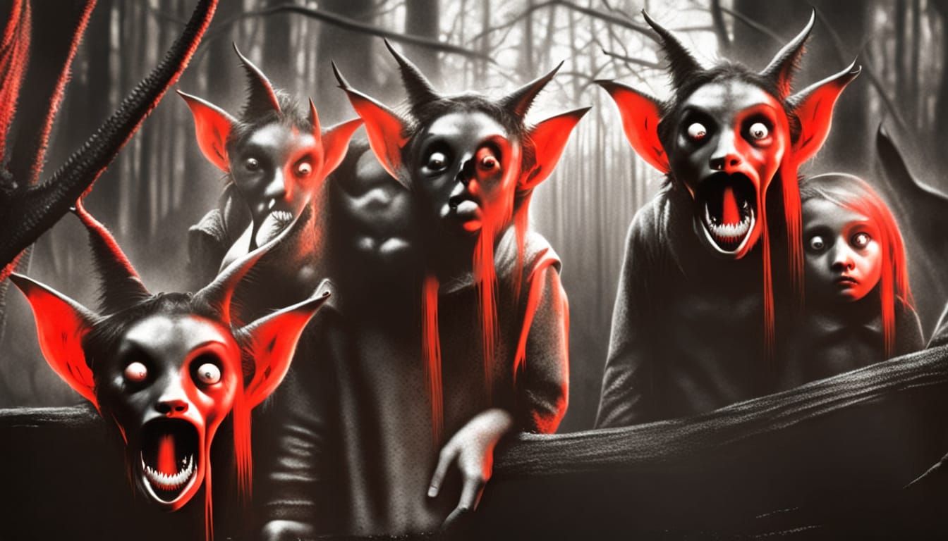 Dark Fantasy Creature Emerges from Shadowy Forest