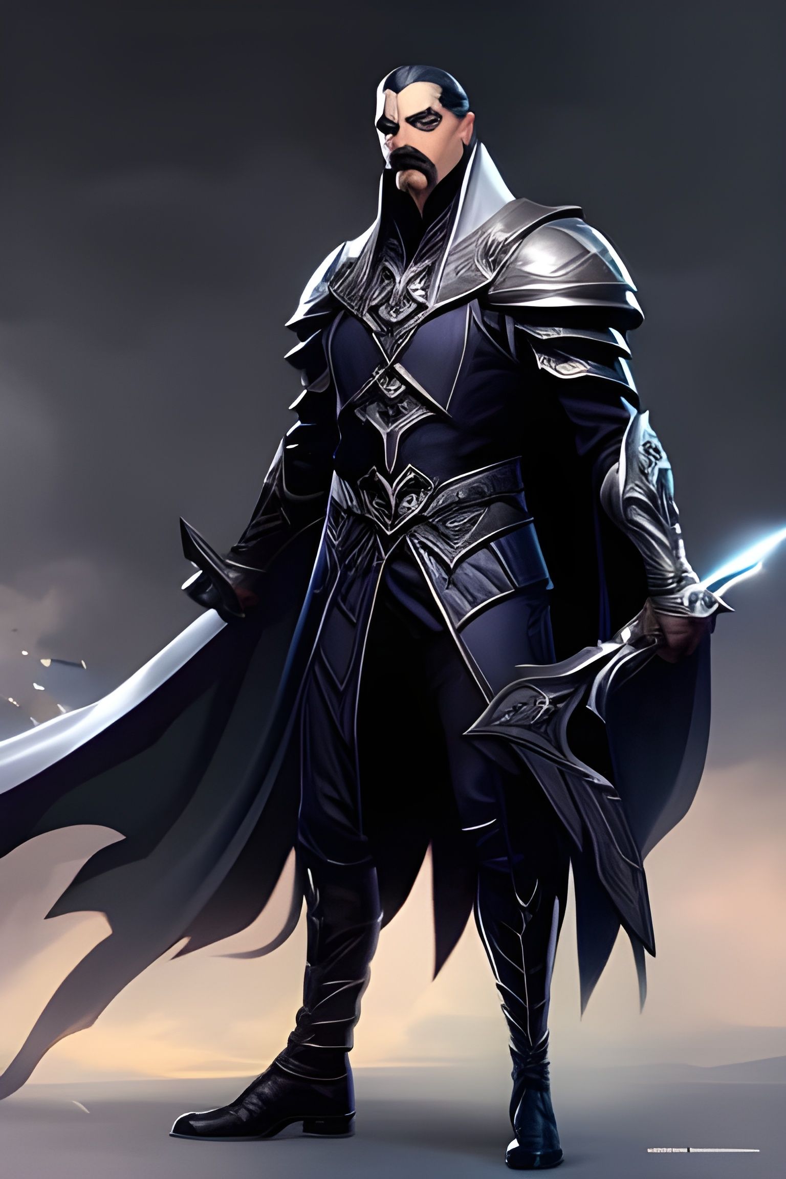 Gomez Addams as God of the Underworld Portrait