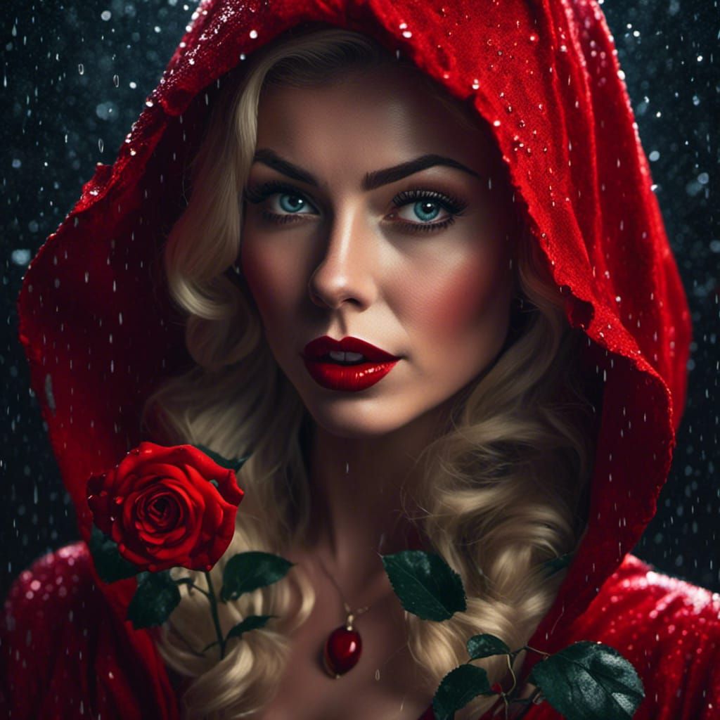 Red Riding Hood in Retro Rockabilly Style