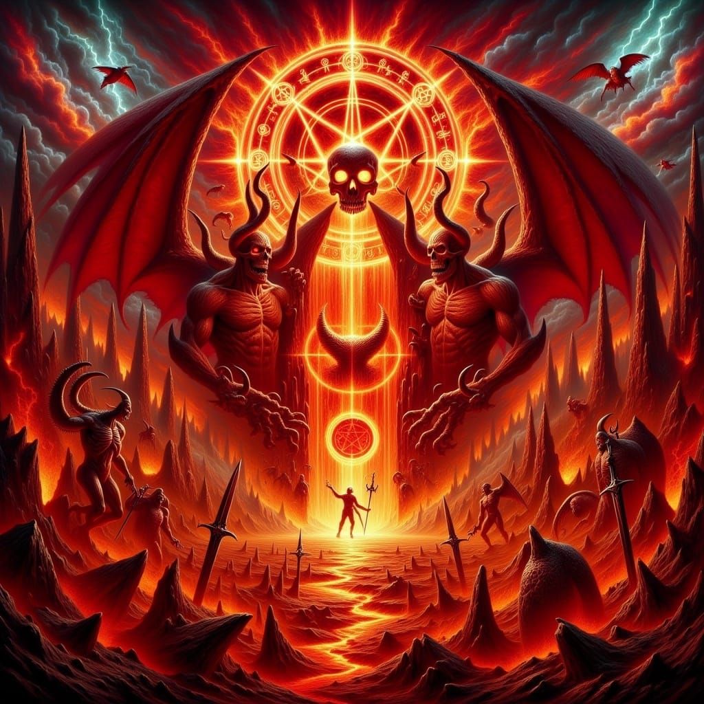 Epic Doom Artwork of Heaven and Hell