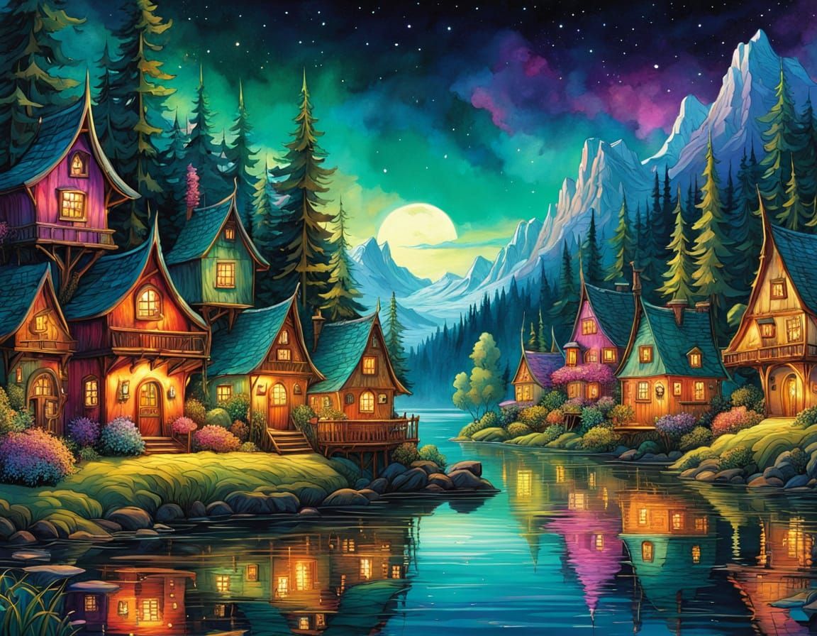 Elven village on the stream