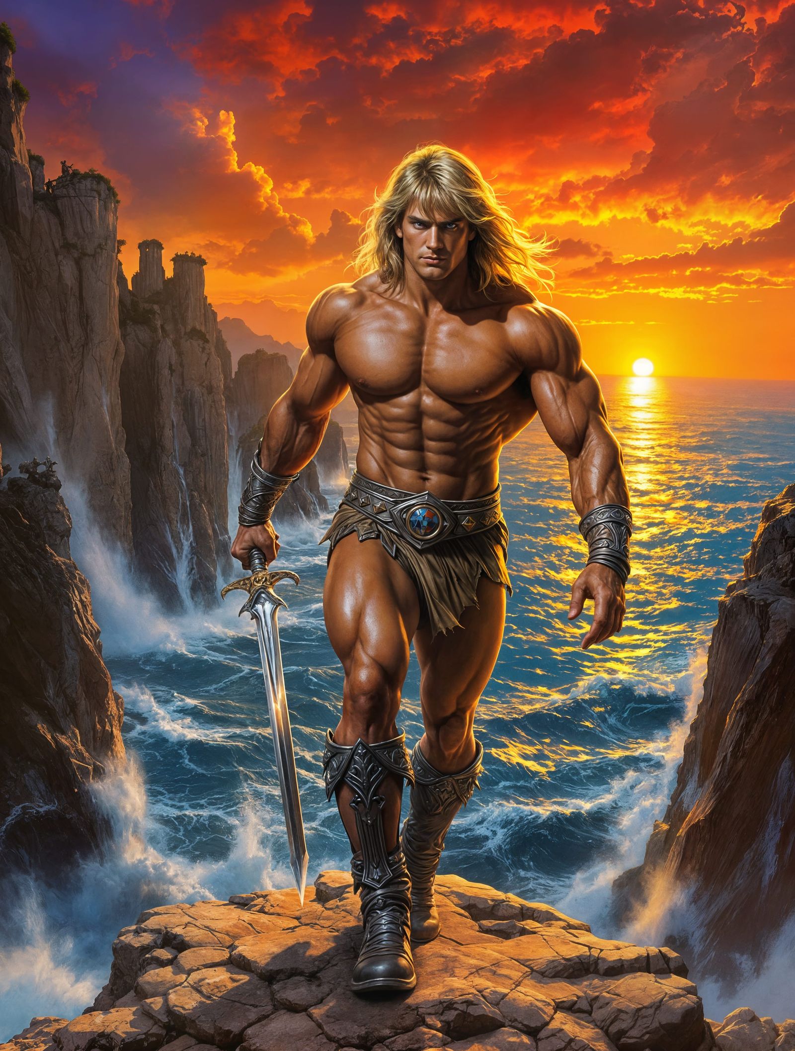 He-Man in Sensual Fantasy Illustration Style