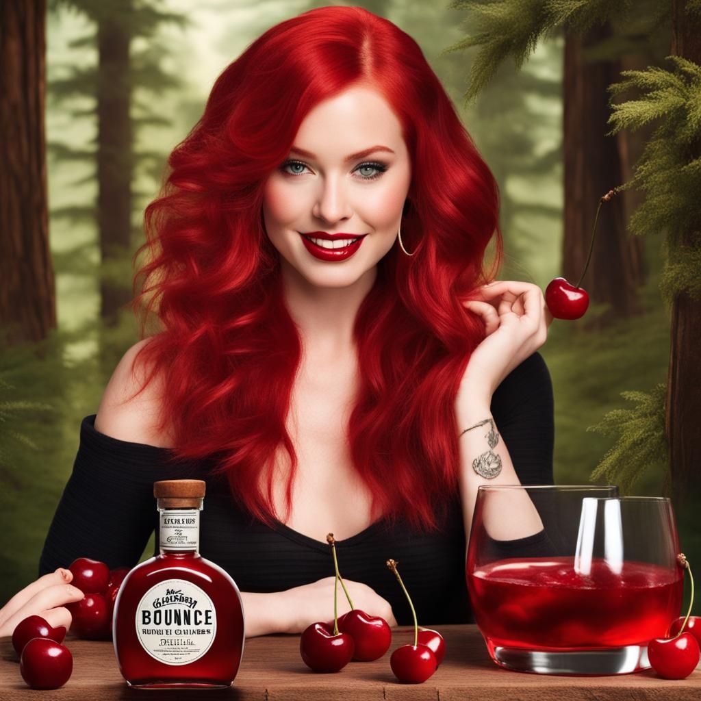 Charming Redhead Enjoys Cherry Bounce at Cabin