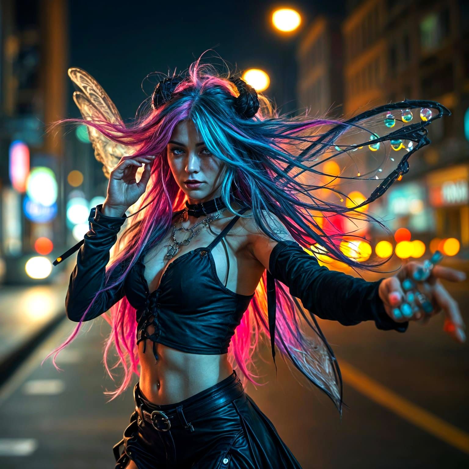 Ethereal Gothic Dancer in Motion