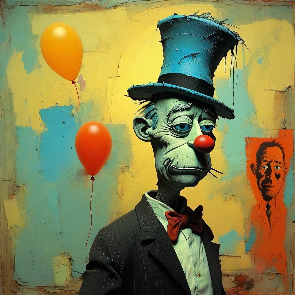 Robot in Abstract Art Style with Fine Details