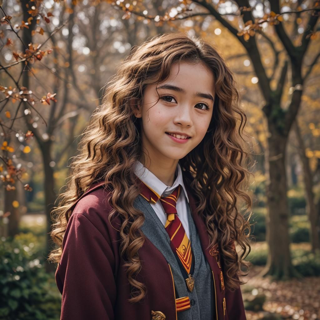 Korean Hermione Granger Portrait in Gryffindor Uniform
