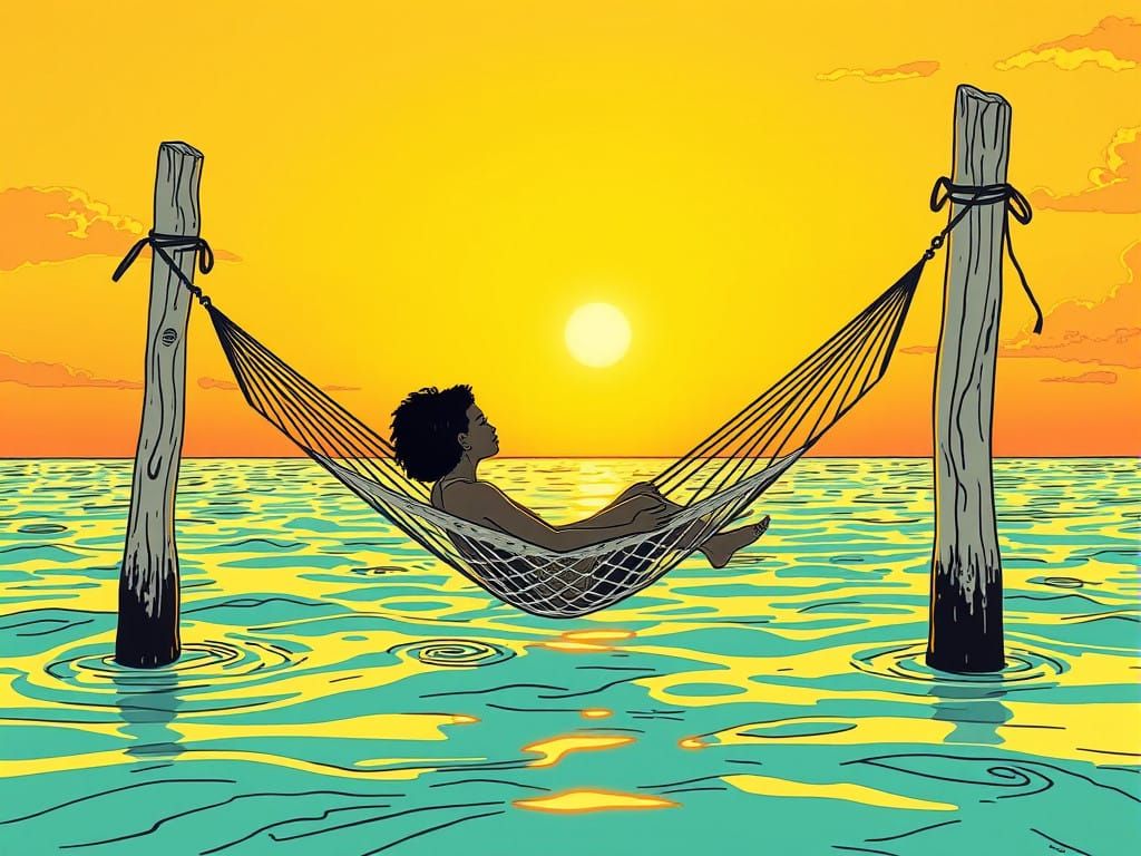 Turquoise Sunset Serenade by the Sea