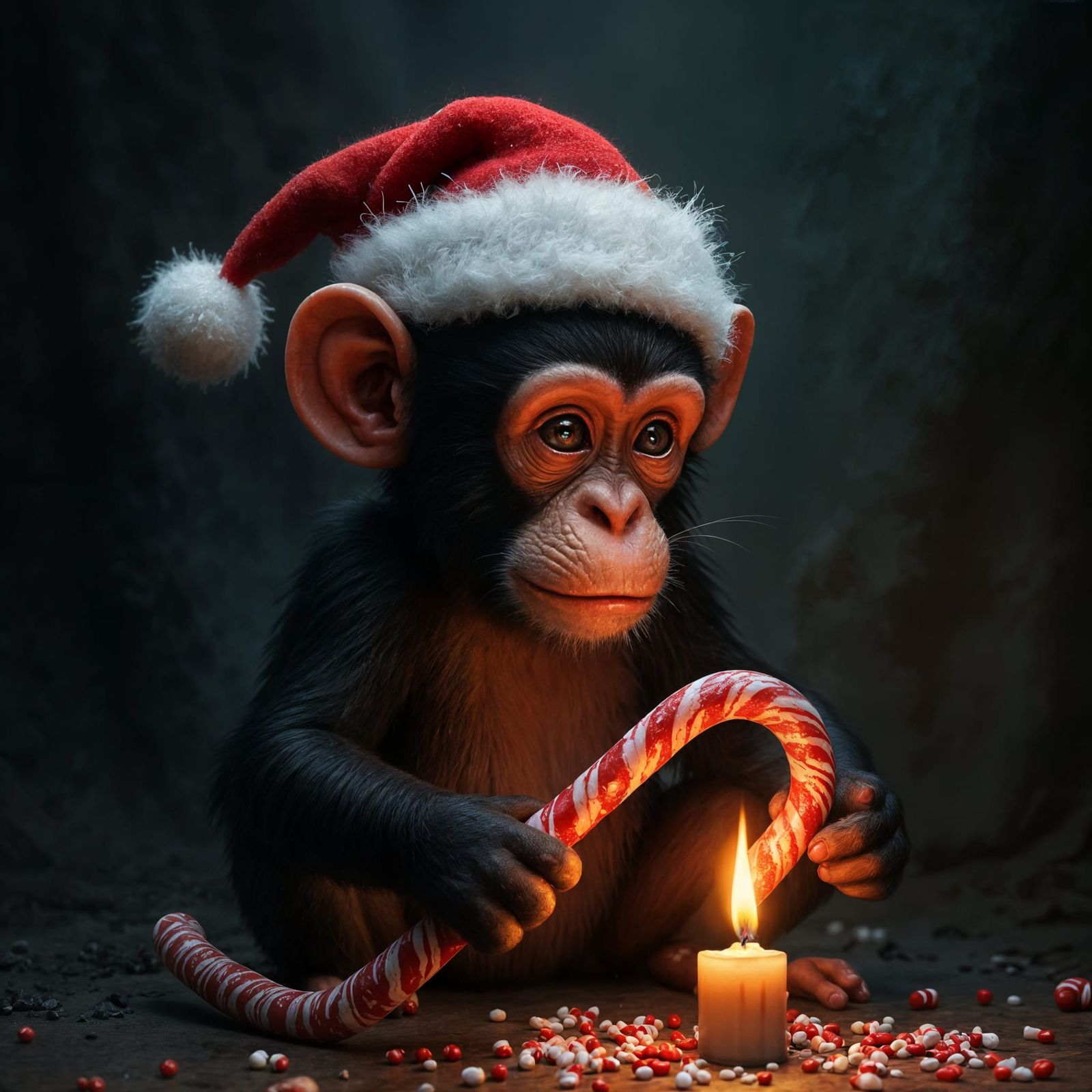 Monkey Melts Candy Cane: Dark Christmas Horror