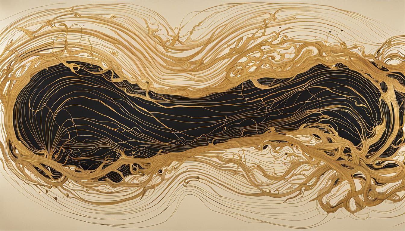 Electric Charge in Motion, Abstract Expressionism, Metallic....