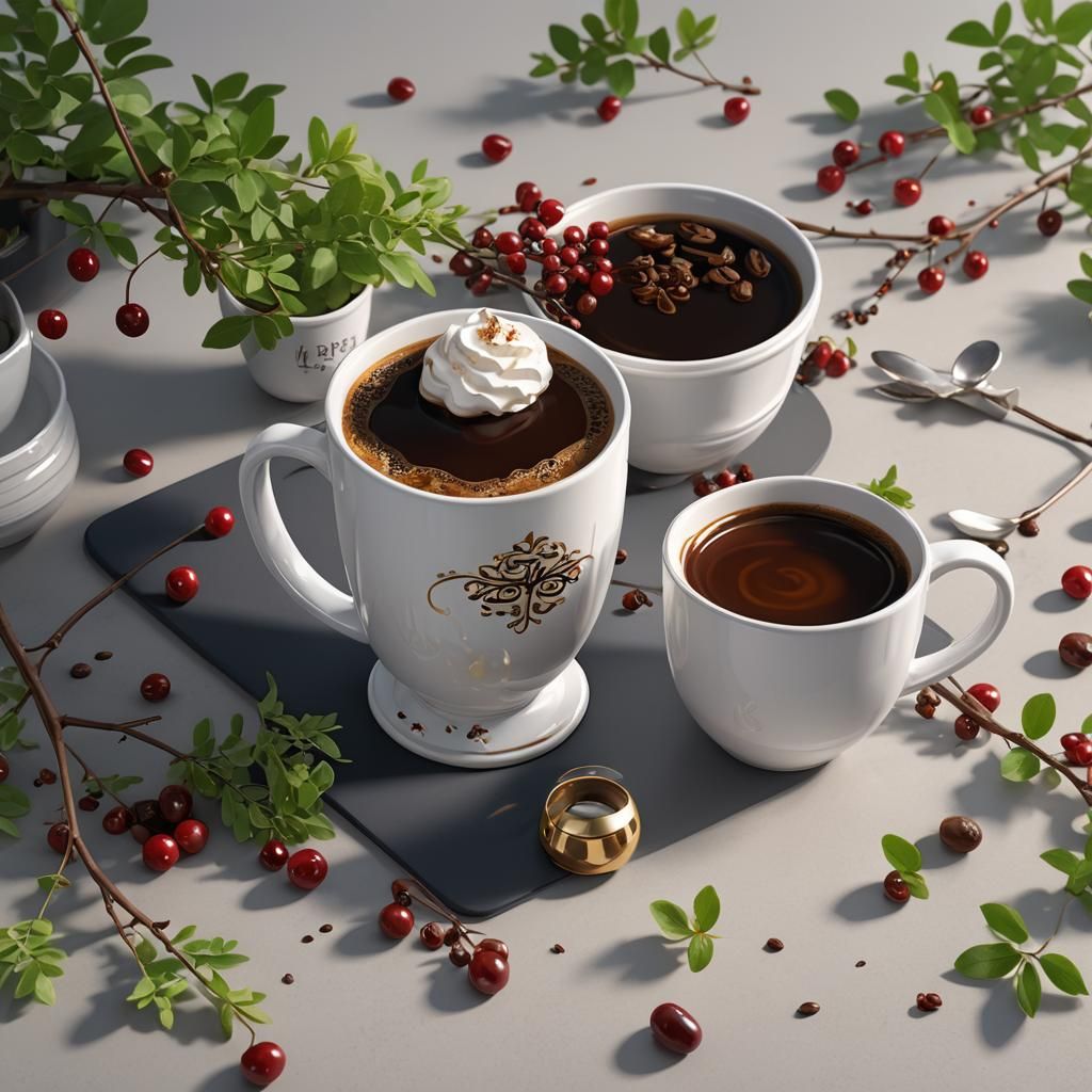 Barberry and Irish Coffee in Anime Style