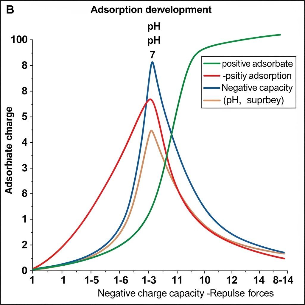Scientific Adsorption Chemistry Infographic: pH Effects on C...