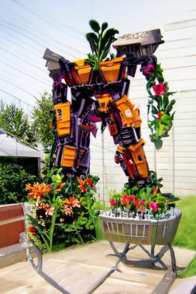 Autobot Transformer in Blooming Garden Product Photo