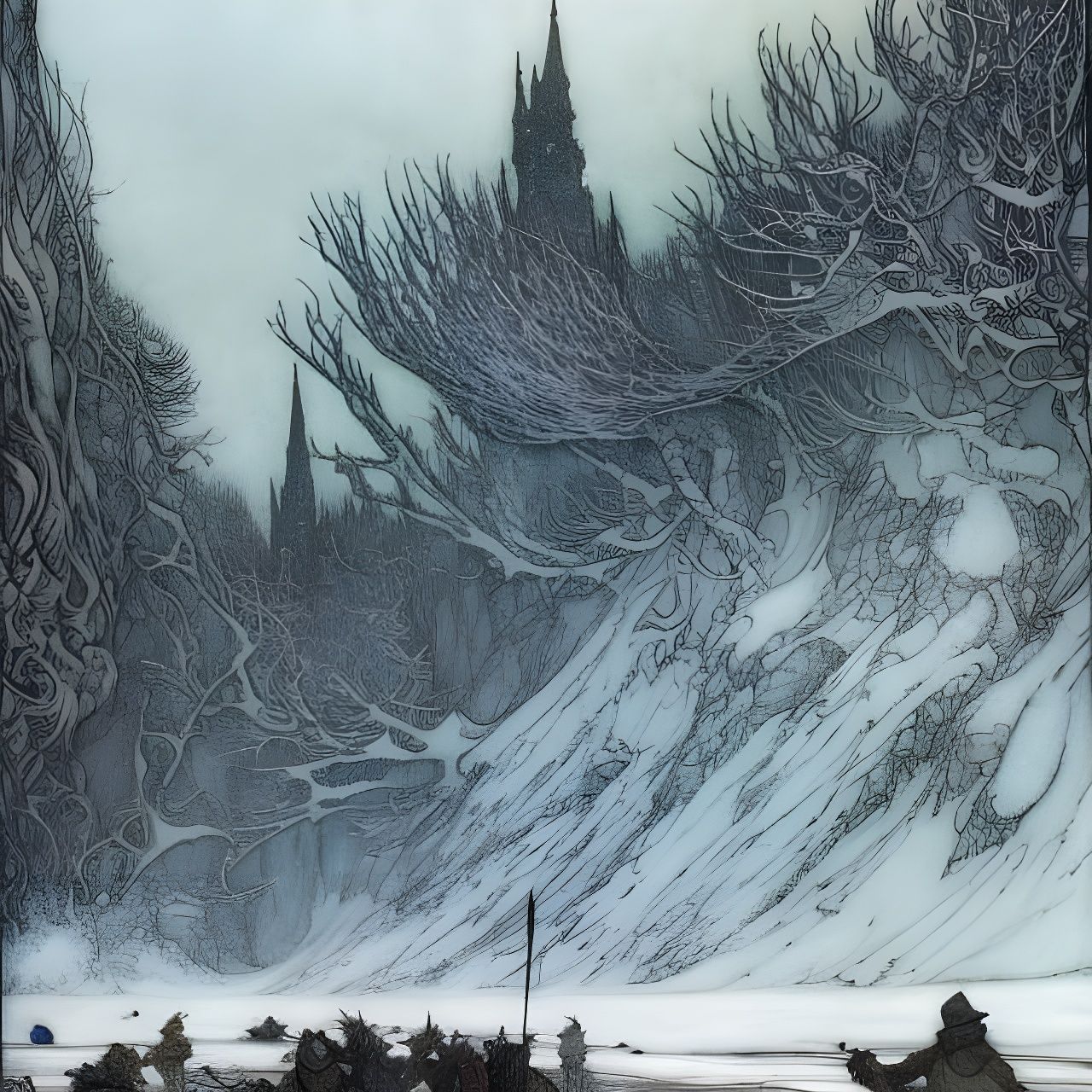 Arctic Explorers Climb Glacier in Icy Blizzard