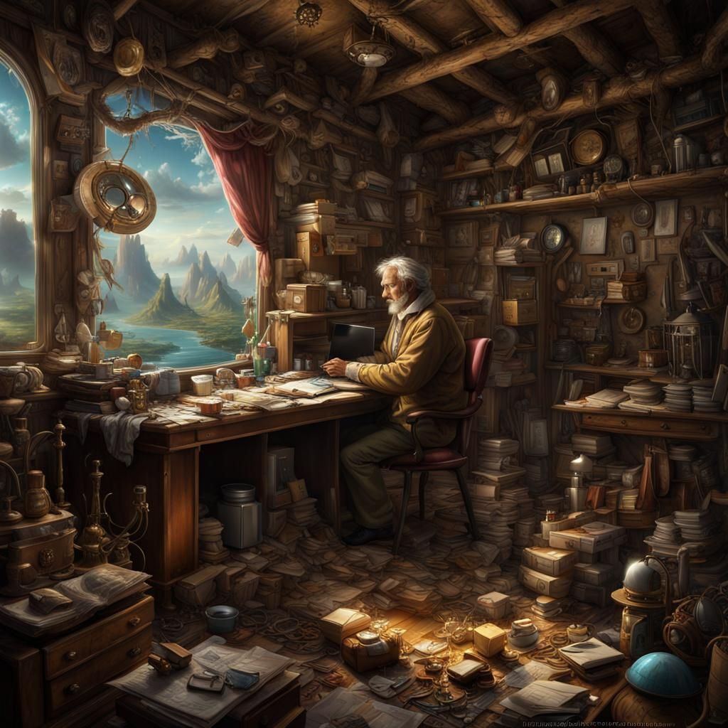 Contemplative Traveler on a Spiritual Journey: Matte Paintin...