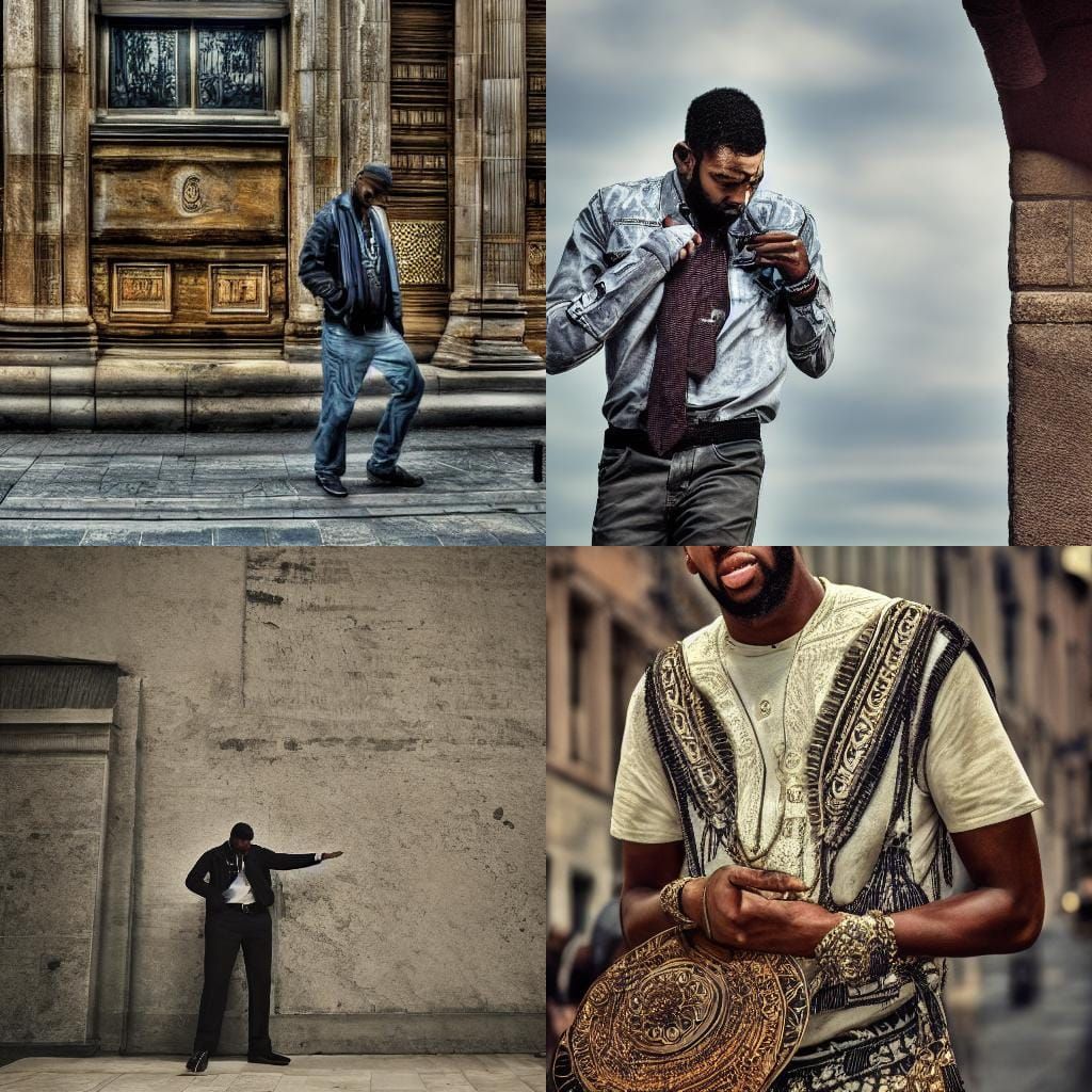 Excited Young Man Amidst Falling Money