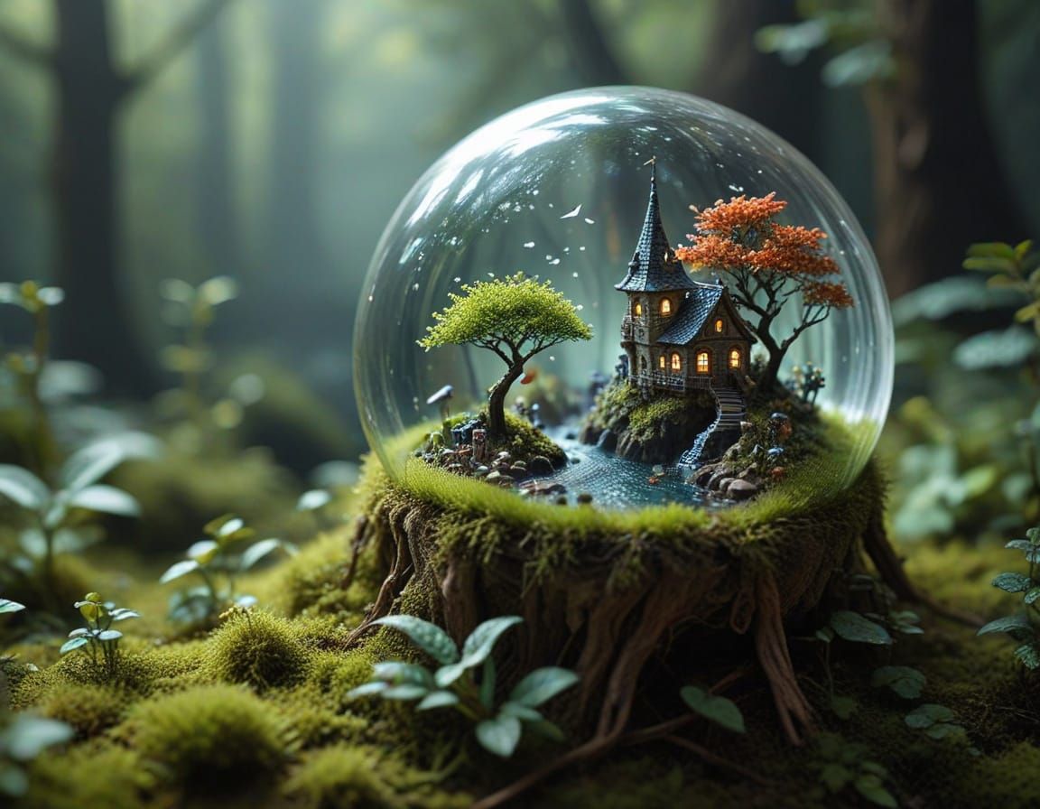A miniature world in a miniature world like a dream within a dream