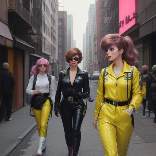 Retro 80s Sci-Fi April O'Neil in New York