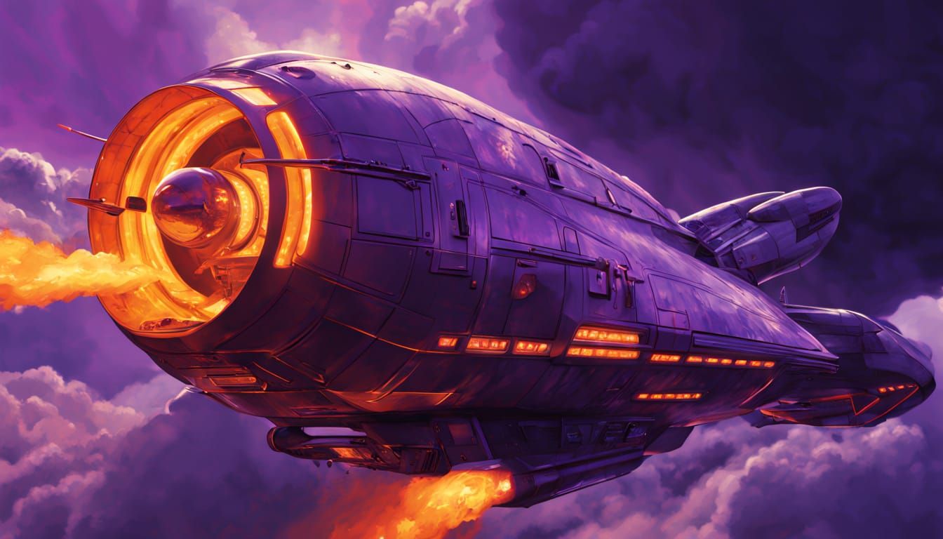 Vintage Spacecraft Plummets Down in a Blazing Inferno of Neo...