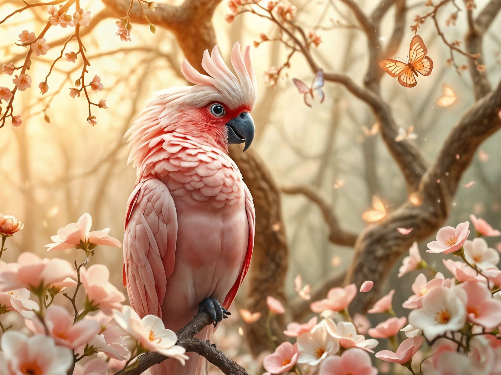 Galah Rose breasted in a Valentine Forest