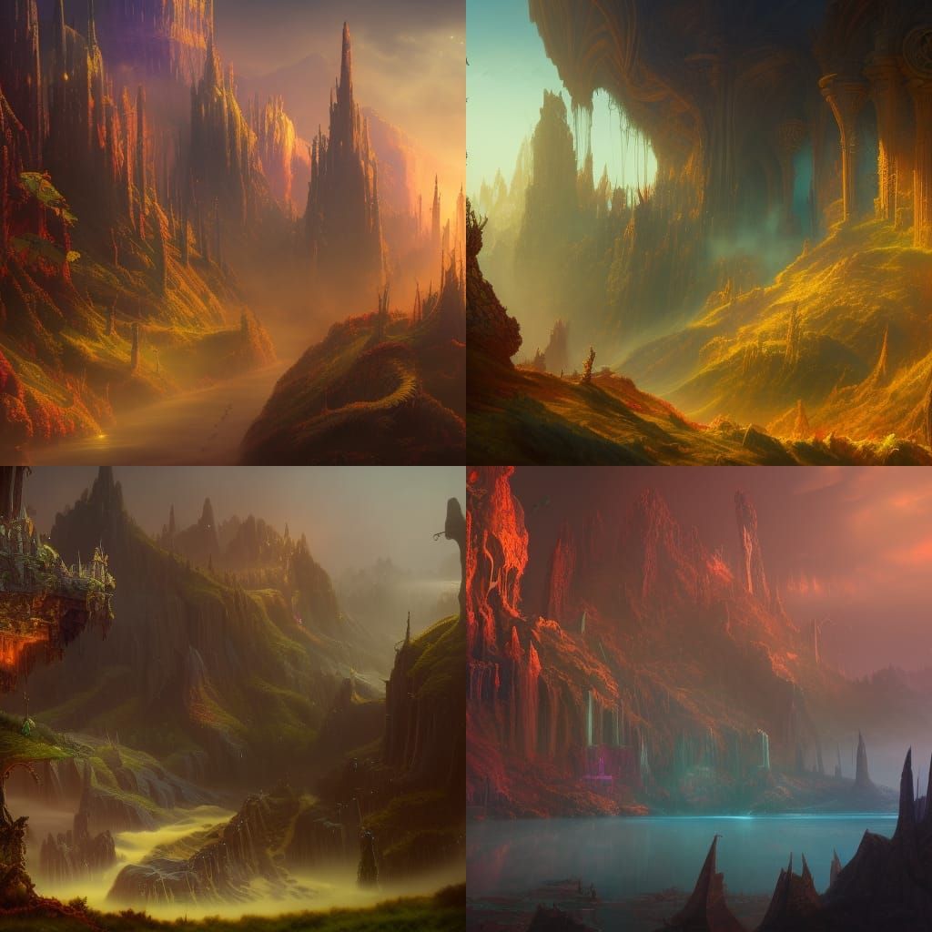 Fantastical Musical Concept Art in Deep Color