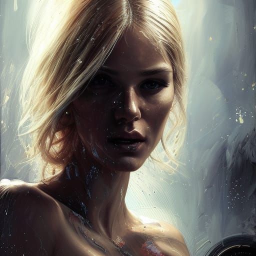 Hyperrealistic Portrait of a Beautiful Blond Woman