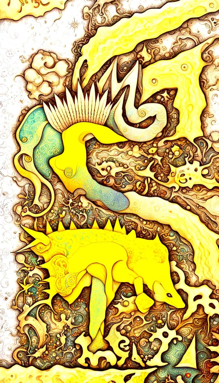 Psychedelic Anomalocaris Fossil Promoting Peace